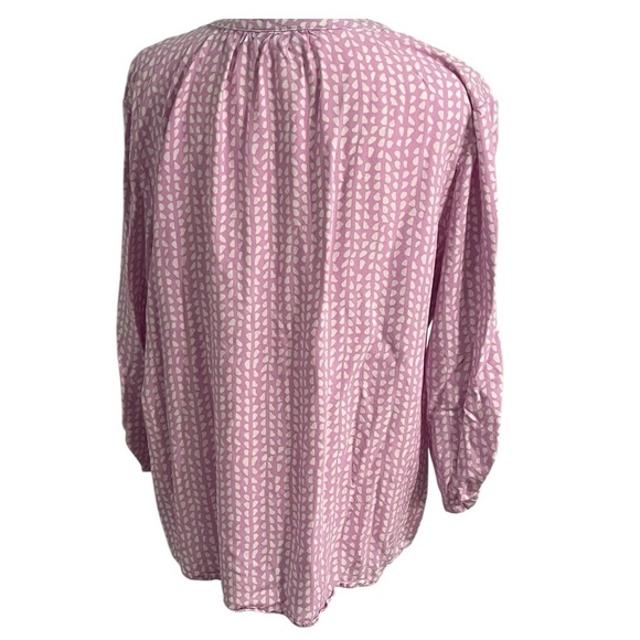 Basic Editions XL pink with white dots 3/4 sleeve with buttoned strap GUC - Picture 5 of 8